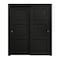 Sartodoors Sliding Closet Bypass Doors 36 x 84 inches, Ego 5010 Painted Black Oak, Rails Hardware Set, Wood EGO5010DBD-CHK-3684 - alternate 1