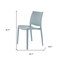 Homeroots Set of Four Baby Blue Heavy Duty Plastic Outdoor Stacking Dining Chairs, 4PK 565207 - alternate 5