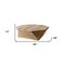 Homeroots 48" Natural Solid Wood Octagon Distressed Lift Top Abstract Coffee Table 376274 - alternate 3
