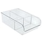 Azar Displays Clear Storage Bin with Dividers, 4PK 556752-4PK - alternate 2