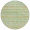 Homeroots 8' Mint Green Round Striped Washable Indoor Outdoor Area Rug 607964 - alternate 4