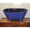 Homeroots 5" Blue Metal Hand Painted Decorative Tub Tabletop Sculpture 399641 - alternate 3