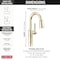 Delta Renaldi Single Handle Pull-Down Bar / Prep Faucet Lumicoat Polished Nickel 9984-PN-PR-DST - alternate 4