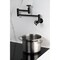 Kingston Brass Wall Mount Pot Filler Faucet with Knurled Handle, Oil Rubbed Bronze KS8105RKZ - alternate 3