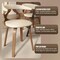 Leisuremod Klyne Swivel Leather Dining Chair with Poplar Wood Frame, 2PK KCWN-22TP2 - alternate 5
