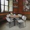 Regency Round Kee Breakroom Table W/ 4 Zeng Stack Chairs, 36 in W, 36 in L, Noble Oak TB36RNDNOBPBK44GY - alternate 3