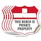 Signmission No Trespassing Shield Sign This Beach Is, 6 inch X 6 inch, Vinyl Decal, 5PK SHI-D-5PACK-6-417 - alternate 1