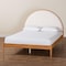 Baxton Studio Dawson Japandi Cream Teddy Fabric and Oak Brown Wood Queen Bed 257-14098-ZORO - alternate 5