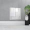 Homeroots Set Of Two White Wood Floating Double Door Bathroom Vanity And Medicine Cabinet With Mirror, 2PK 543609 - alternate 2