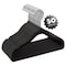 Elama Home 50 Piece Kids Non-Slip Velvet Cloths Hangers with Notched Shoulders in Black 750124334M - alternate 1