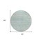 Homeroots 8' Teal Blue Round Striped Washable Indoor Outdoor Area Rug 607982 - alternate 4