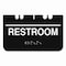 Cosco Indoor Restroom Door Sign, Unixex 5.5 x 8.5, Black/White 098096 - alternate 2
