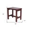 Homeroots 18" X 18" Dark Brown Solid Wood Shower Bench 383333 - alternate 3