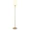 Homeroots 69" Brass Novelty Floor Lamp With White Frosted Glass Globe Shade 523507 - alternate 2