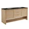James Martin Vanities Solene 72" Double Vanity, Seaside Oak, w/ 3 CM Phantome Eclos Top D225-V72-SSO-3PHT - alternate 4