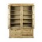 Homeroots 66in Natural Solid Wood Frame China Cabinet With Four Drawers 488871 - alternate 1