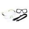 3M Solus Safety Glasses Kit, Strap, Removable Foam Gasket, Anti-Fog/Scratch, Black/Green, Clear Lens S1201SGAF-KT - alternate 3