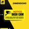 Fuel Stickers Dash Cam Stickers, Small, Labels for Cars, Trucks, and Buses, Easy-to-Apply, 2in x 1in, 4PK Z-2X1DASHCAM-4PK - alternate 2