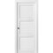 Sartodoors 3 Panel Pocket Door, Lucia 2661 White Silk, Kit Trims Rail Hardware, Solid Wood Interior Pantry K LUCIA2661PD-BEM-42 - alternate 1