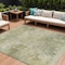 Homeroots 9' X 12' Sage And Beige Abstract Washable Indoor Outdoor Area Rug 630889 - alternate 1