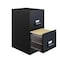Space Solutions 14.25 in W 2 Drawer Premier Vertical File Cabinet, Black 21644 - alternate 4