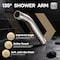 Supplygiant Shower Arm 6 in Stainless Steel Wall Mounted Shower Arm, 1/2 in Threaded IPS, Brushed Nickel Finish 74-TB8-O - alternate 3