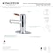 Kingston Brass One-Handle Single-Hole Bathroom Faucet with Deck Plate and Push Pop-Up Drain, Polished Chrome LS8421DWL - alternate 2
