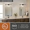 Vaxcel Sunset Hill 4-Light Matte Black LED Contemporary Vanity Light with Clear Bubble Glass W0585 - alternate 2