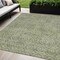 Homeroots 5' X 8' Artichoke Green Geometric Washable Indoor Outdoor Area Rug 607465 - alternate 1