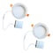 Bulbrite 8" Canless 4000K, 100w Equivalent, New Construction Integrated LED Recessed Lght Kit Metal JBOX, 2PK 861683 - alternate 1