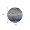 Homeroots 8' Navy Blue Gray And Black Round Abstract Washable Indoor Outdoor Area Rug 605963 - alternate 3