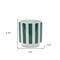 Homeroots Set of Two Green And White Dolomite Striped 4 Ounce Round Pot Planters, 2PK 517987 - alternate 5