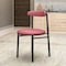 Leisuremod Lume Modern Dining Side Chair in Polyester with Black Steel Frame in Burgundy LC20BUR - alternate 5