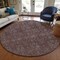 Homeroots 8' Merlot Gray And Taupe Round Floral Washable Indoor Outdoor Area Rug 582286 - alternate 2