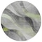 Homeroots 8' Artichoke Green Gray And Silver Round Abstract Washable Indoor Outdoor Area Rug 616750 - alternate 3