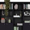 Homeroots 71" Black Five Tier Bookcase with Four Doors 546354 - alternate 5