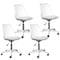Fabulaxe Clear Acrylic Desk Chair - Armless Office Chair, Height Adjustable, Rolling Chair - Modern QI004673.CL.4 - alternate 1
