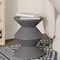 Leisuremod Aura Modern Side Table - Double Hourglass Design, ABS Plastic, Indoor/Outdoor Use AST15GR - alternate 3