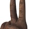Homeroots 13" Brown Fabric Hand Tabletop Sculpture 392482 - alternate 6