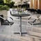 Flash Furniture Commercial All-Weather 31.25" Black Faux Marble HPL Tabletop with Silver X Base ST-RD31-BKMAR-T2222S-GG - alternate 4