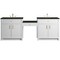James Martin Vanities Bellshire 96" Dual Vanity Set with 24" Make-Up Counter, Bright White w/3 cm Phantome Eclos Top 660-VMC96-BW-3PHT - alternate 1