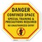 Signmission Danger Confined Space Special Train, 6 Inch X 6 Inch, Plastic Sign OC-P-6-44 - alternate 1