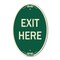 Signmission Exit Here, 12 Inch X 18 Inch Designer, Heavy Gauge Aluminum A-OV-G-1218-9846 - alternate 1