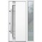 Vdomdoors Steel Door Deux 1713 White Enamel Sidelight Exterior Black Window Stainless Inserts Single Modern P DEUX1713EXD-BEM-W36+12 x H80-Right-hand Inswing - alternate 1