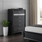 Homeroots 34" Black Solid Wood Six Drawer Chest 348187 - alternate 3
