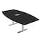 Skutchi Designs 6ft Boat Conference Table With Power | Harmony Series | 6 Person Meeting Room Table HAR-BOT-48X72-T-U999ST19-ESIL - alternate 1