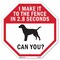 Signmission I Make It to The Fence In 2.8 Secon, 10 Inch X 10 Inch, Aluminum Metal Signs OC-A-10-61 - alternate 1