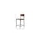 Homeroots Set of Two 25" Brown and Black Solid Wood and Metal Counter Height Bar Chairs, 2PK 555114 - alternate 2