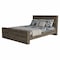 Homeroots Dark Brown Wood Full Bed Frame 488519 - alternate 1