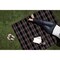 Picnic Time Family Of Brands Blanket Tote Outdoor Picnic Blanket, Black Tartan Pattern with Black Flap 820-00-177-000-0 - alternate 4